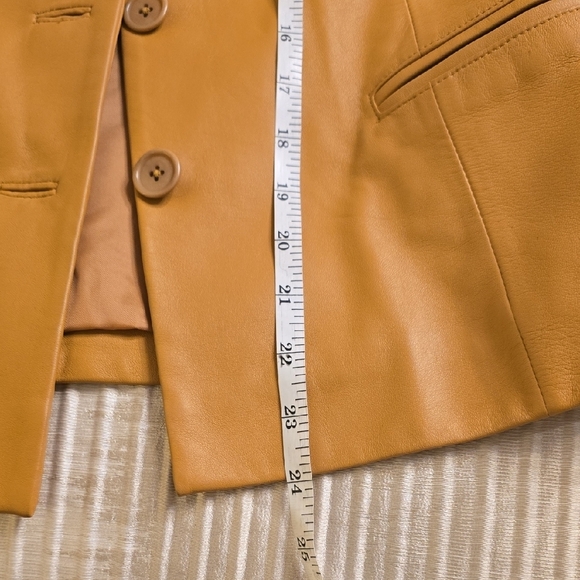 Lord & Taylor Tan Leather Jacket and Skirt - Picture 14 of 14